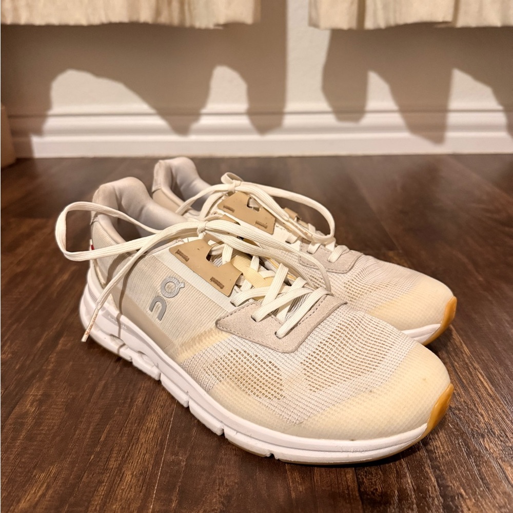 On Running Cream Athletic Shoes